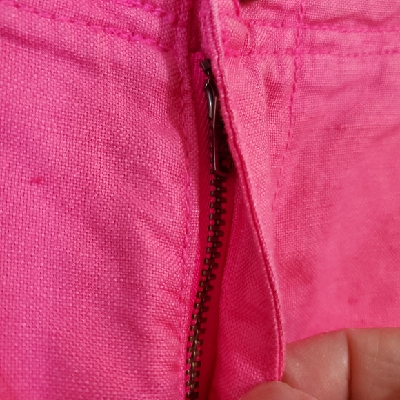 The North Face pink linen blend chino shorts size 2 long - Picture 3 of 14